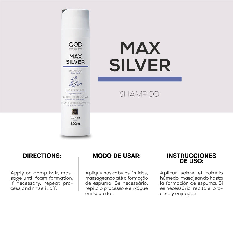 QOD MAX SILVER Professional Shampoo 300ml