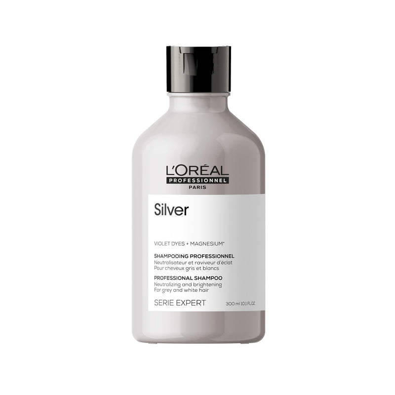 L’Oreal Professional Paris Silver Shampoo, For Grey & White Hair, Enriched With Magnesium (300ml)