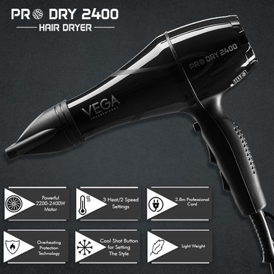 Vega Professional - Pro Dry 2400 Hair Dryer VPMHD-03