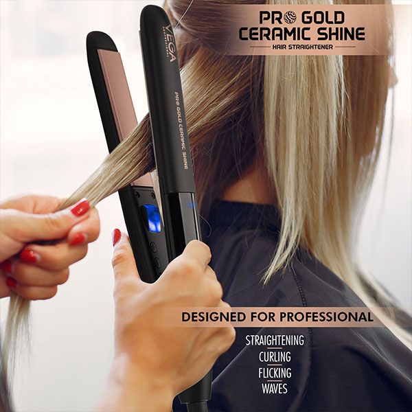 Vega Professional - Pro Gold Ceramic Shine Hair Straightener VPMHS-08