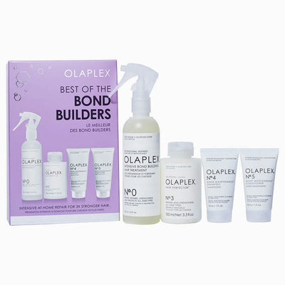 Olaplex Best Of The Bond Builders, No. 0 Intensive Bond Building Hair Treatment (155ml), No. 3 Hair Perfector (100ml), No.4 Bond Maintenance Shampoo (30ml), No.5 Bond Maintenance Conditioner (30ml)