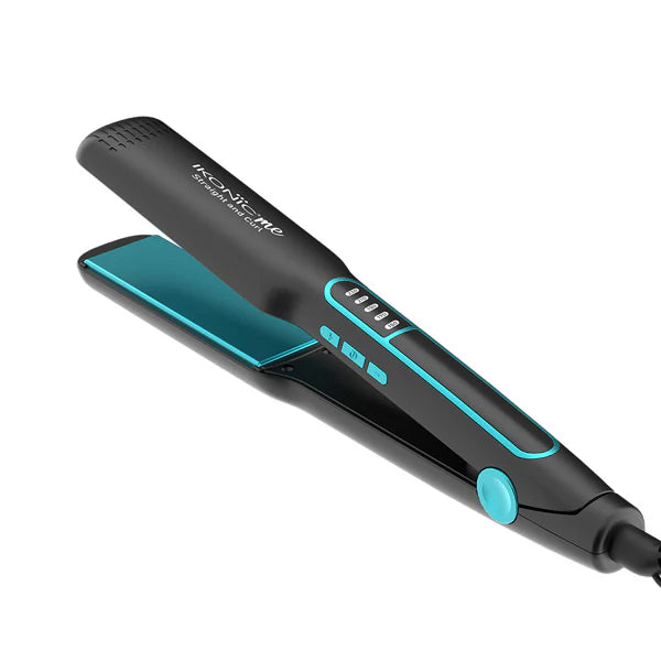 Ikonic Me - 2-in-1 Straight & Curl - Wide  Black & Teal