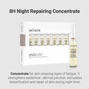 Skeyndor Uniqcure - 8H Night Repairing Concentrate 7*2ml – Skeyndor skincare product at Reflexions Salon India