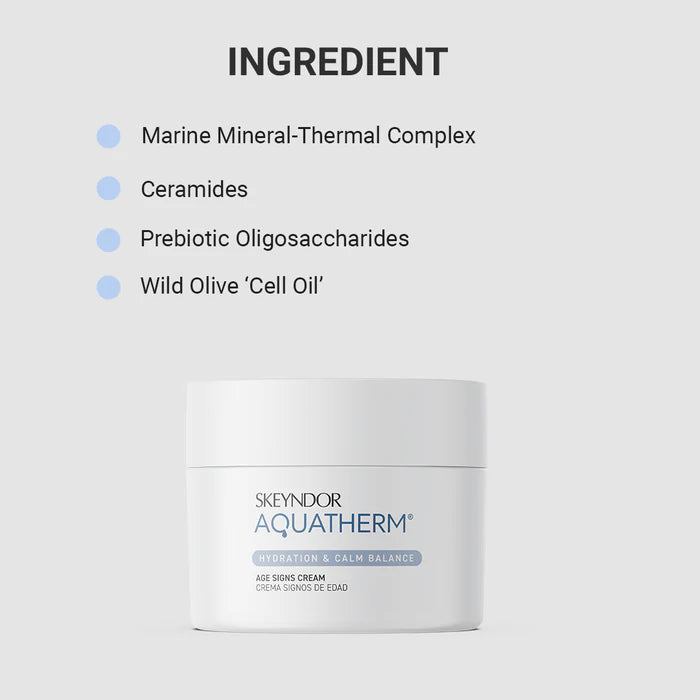 Skeyndor Aquatherm Hydration & Calm Balance - Age Signs Cream - 50ml