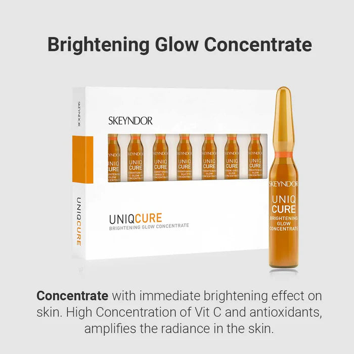 Skeyndor Uniqcure - Brightening Glow Concentrate 7*2ml – Skeyndor skincare product at Reflexions Salon India