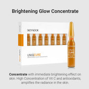 Skeyndor Uniqcure - Brightening Glow Concentrate 7*2ml – Skeyndor skincare product at Reflexions Salon India