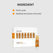 Skeyndor Uniqcure - Brightening Glow Concentrate 7*2ml – Skeyndor skincare product at Reflexions Salon India