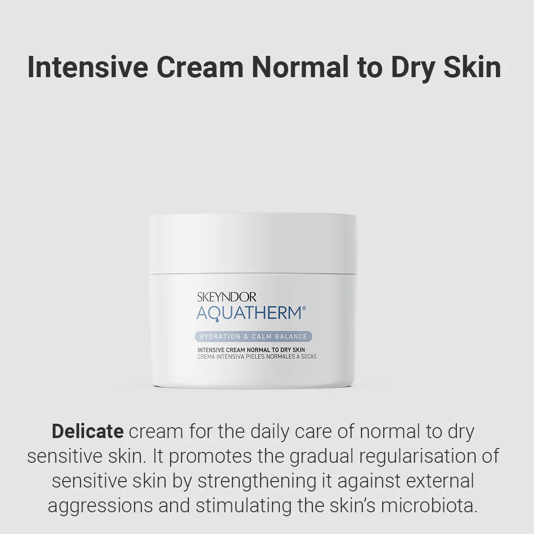 Skeyndor Aquatherm - Intensive Cream Normal to Dry Skin 50ml – Skeyndor skincare product at Reflexions Salon India