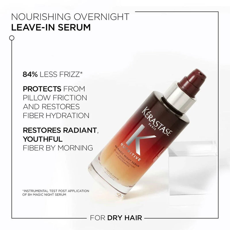 Kerastase Nutritive 8H Magic Night Serum, 96 Hr Frizz Control, Enriched with Vitamin E 90ml