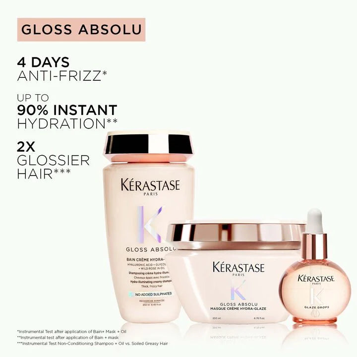 Kerastase Gloss Absolu Crème Anti-Frizz Mask For Bouncy, Glossy Hair 200ml