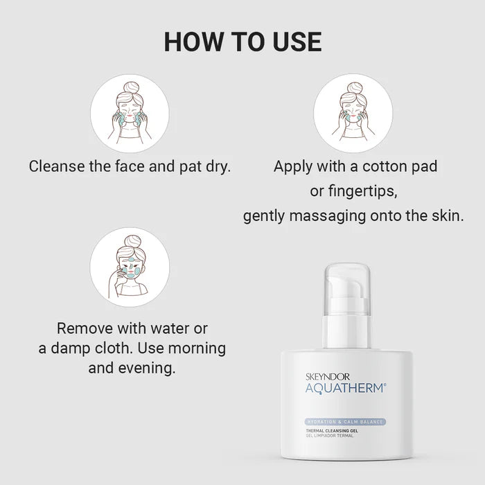 Skeyndor Aquatherm Hydration & Calm Balance - Thermal Cleansing Gel - 250ml