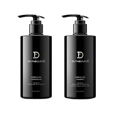 De Fabulous Marula Oil Combo,Shampoo + Conditioner, For Weakened Hair, Repairs Split Ends (250ml +250ml) - Reflexions Salon