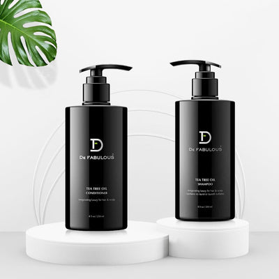 De Fabulous Tea Tree Oil Combo - Shampoo+Conditioner, With Quinoa & Keratin, For Scalp Health (250ml +250ml) - Reflexions Salon