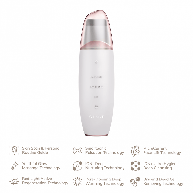 Geske MicroCurrent Skin Scrubber & Blackhead Remover | 9 in 1 Starlight - Reflexions Salon