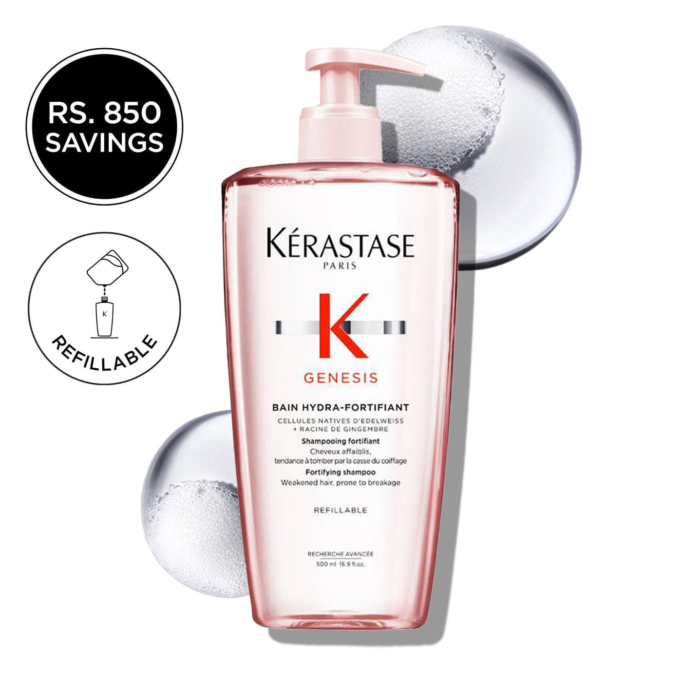 Kerastase Genesis - Bain Hydra-Fortifiant Shampoo 500ml — official Kérastase product image