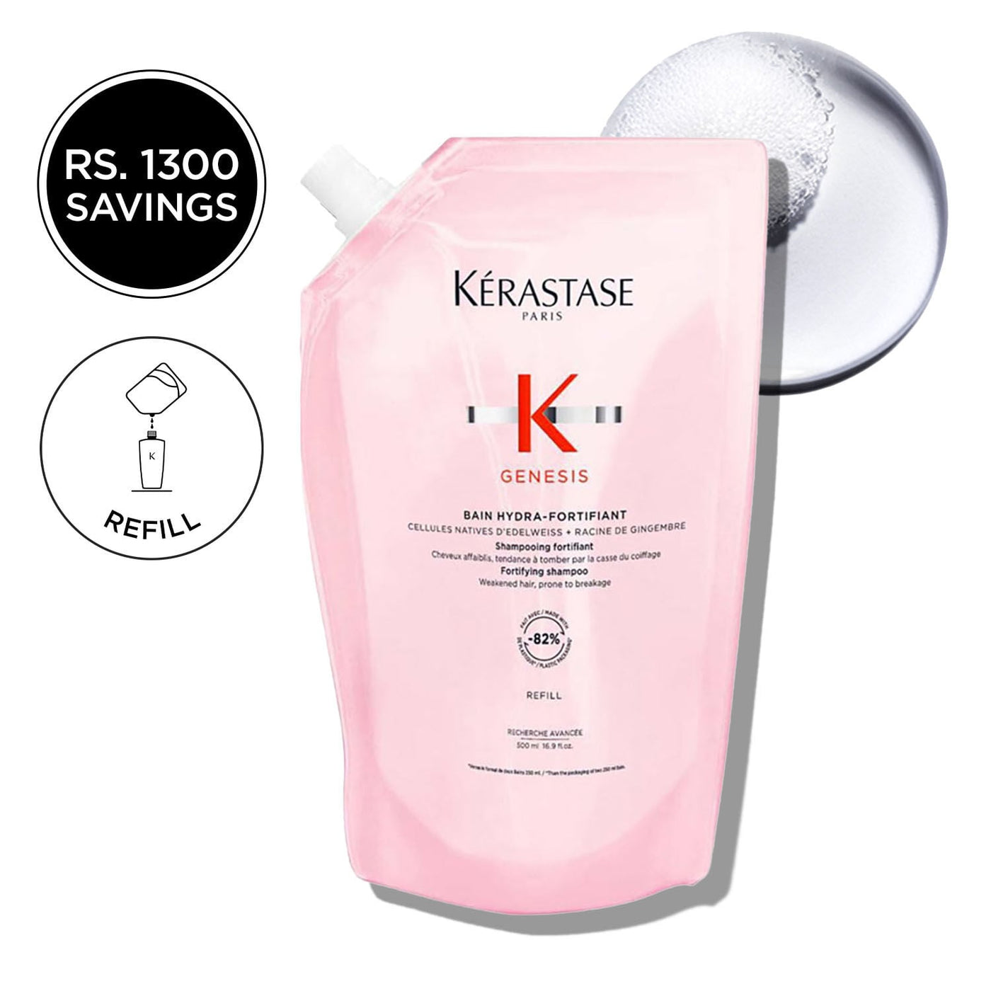 Kerastase Genesis - Bain Hydra-Fortifiant Shampoo Refill 500ml — official Kérastase product image