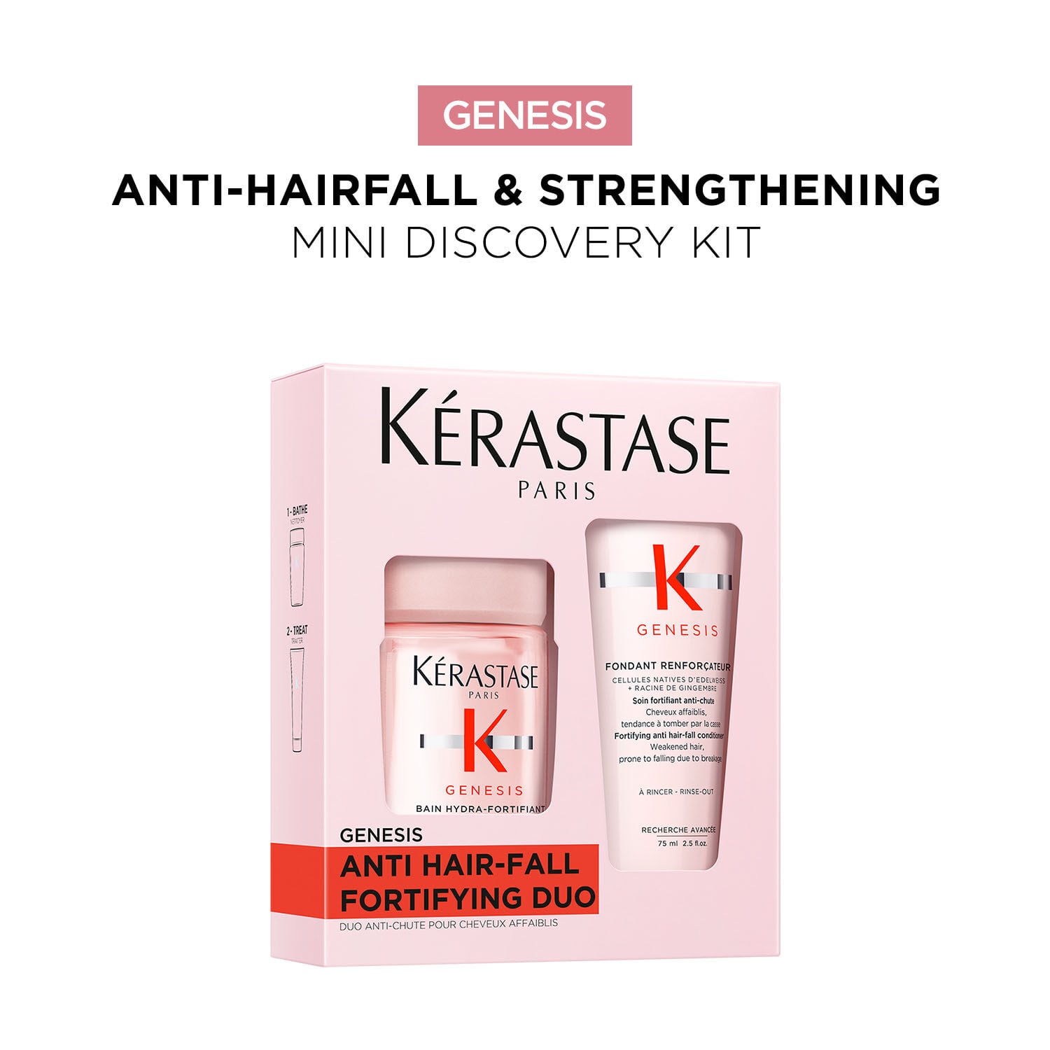 Kerastase Genesis - Duo Bain Hydra-Fortifiant 80ml & Fondant Renforcateur 75ml — official Kérastase product image