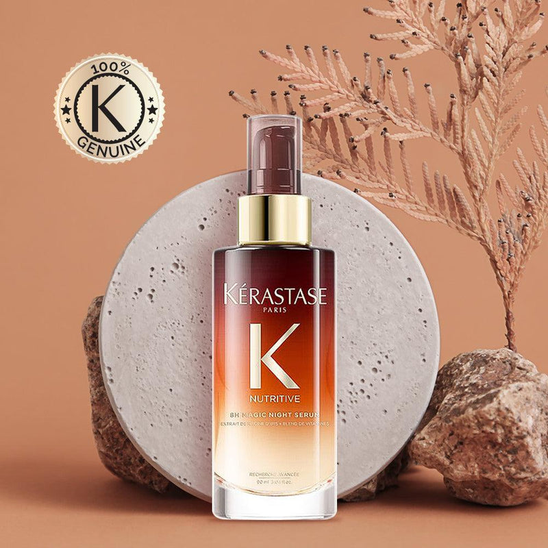 Kerastase Nutritive 8H Magic Night Serum, 96 Hr Frizz Control, Enriched with Vitamin E ( 90ml) - Reflexions Salon