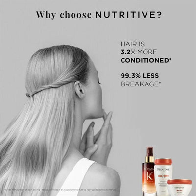 Kerastase Nutritive 8H Magic Night Serum, 96 Hr Frizz Control, Enriched with Vitamin E ( 90ml) - Reflexions Salon