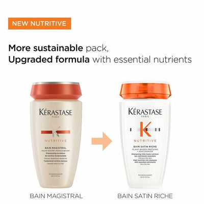 Kerastase Nutritive Bain Satin Riche, For Very Dry Hair, Gives 72Hr Hydration (250ml) - Reflexions Salon