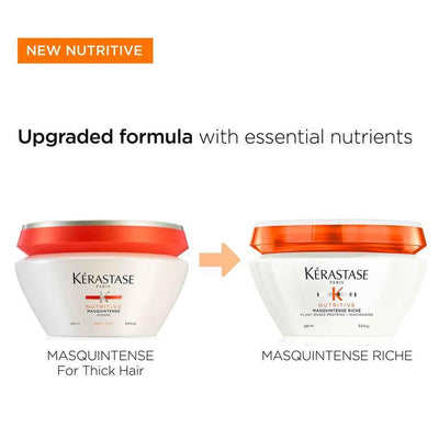 Kerastase Nutritive Masquintense Riche Mask, 72Hr Nourishing Mask For Thick Hair, Hydrates Hair (200ml) - Reflexions Salon