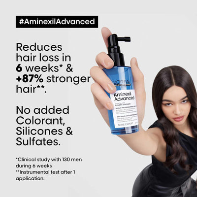 L'Oréal Professionnel Anti-Hair Loss Regime with Density Advanced Shampoo (300ml) & Aminexil Advanced (90ml) - Reflexions Salon