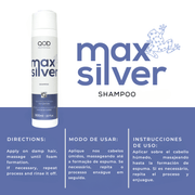 QOD MAX SILVER Professional Shampoo 300ml - Reflexions Salon