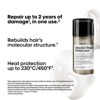 L'Oreal Absolut Repair Molecular Deep repairing leave-in mask for damaged hair 100ml