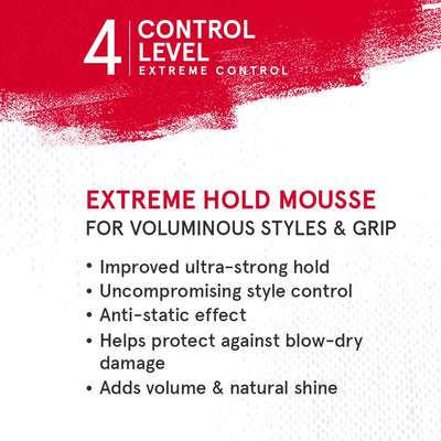 Schwarzkopf Professional OSiS+ Grip Extreme Hold Mousse 200ml - Reflexions Salon