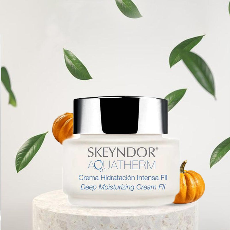 Skeyndor Aquatherm Deep Moisturizing Cream F II, Pre Biotic Moisturising Cream for Dry & Sensitive Skin (50ml) - Reflexions Salon