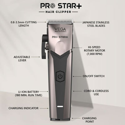 Vega Professional - Pro Star+ Hair Clipper - VPPHC-11