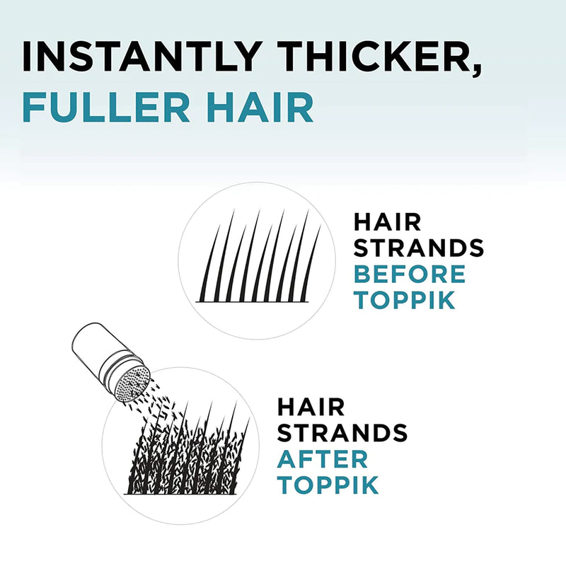 Toppik Hair Building Fibers (Dark Brown) 27.5gm - Reflexions Salon