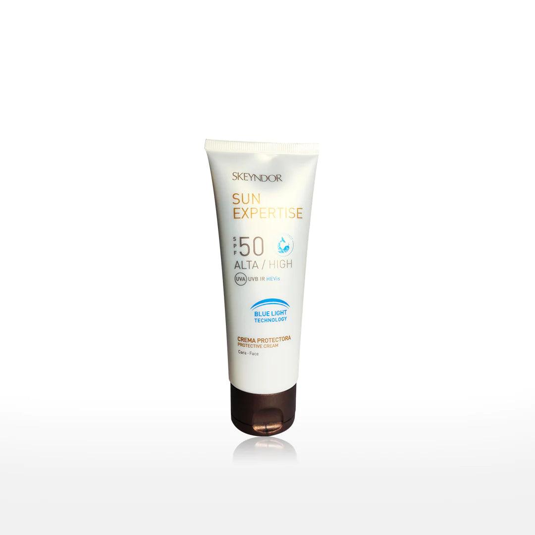 Skeyndor Sun Expertise Blue Light Technology SPF50+ OCEAN RESPECT Protective Cream – Protects, for Radiance & Hydration – Skeyndor skincare product at Reflexions Salon India