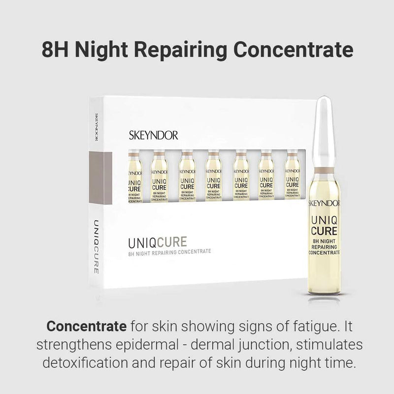 Skeyndor Uniqcure - 8H Night Repairing Concentrate - (7amp.*2ml) - Reflexions Salon